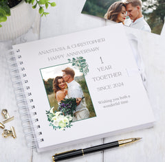 Personalised 1 Year Together Anniversary Custom Photo Scrapbook Gifts Customizable Memorabilia Gift
