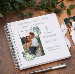 Personalised 5 Years Together Anniversary Custom Photo Scrapbook Gifts Customizable Memorabilia Gift