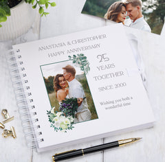Personalised 25 Years Together Anniversary Custom Photo Scrapbook Gifts Customizable Memorabilia Gift