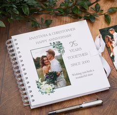 Personalised 25 Years Together Anniversary Custom Photo Scrapbook Gifts Customizable Memorabilia Gift