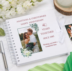 Personalised 40 Years Together Anniversary Custom Photo Scrapbook Gifts Customizable Memorabilia Gift