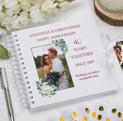 Personalised 40 Years Together Anniversary Custom Photo Scrapbook Gifts Customizable Memorabilia Gift