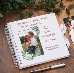 Personalised 40 Years Together Anniversary Custom Photo Scrapbook Gifts Customizable Memorabilia Gift