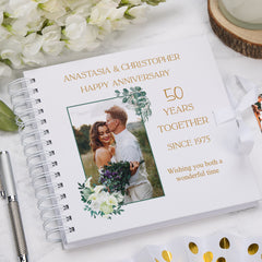 Personalised 50 Years Together Anniversary Custom Photo Scrapbook Gifts Customizable Memorabilia Gift