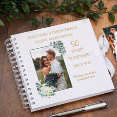 Personalised 50 Years Together Anniversary Custom Photo Scrapbook Gifts Customizable Memorabilia Gift