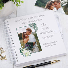 Personalised 60 Years Together Anniversary Custom Photo Scrapbook Gifts Customizable Memorabilia Gift