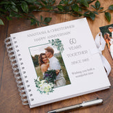 Personalised 60 Years Together Anniversary Custom Photo Scrapbook Gifts Customizable Memorabilia Gift