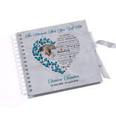 Personalised Condolence Photo Memory Book Funeral Guest Book With Butterfly Heart