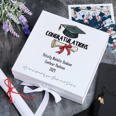 Personalised Congratulations On Your Graduation Gift Keepsake Memory Box