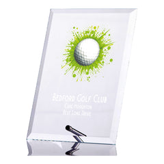 Personalised Golf Award Trophy Plaque With Colour Print