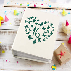 16th Birthday Gift For Her Or Him With Butterflies Photo Album With Sleeves 100 x 6x4 Capacity