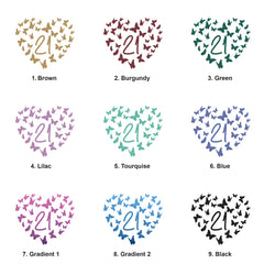 21st Birthday White Photo Album Gift With Butterflies 50 x 6x4 Photos