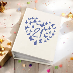 21st Birthday Gift For Her Or Him With Butterflies Photo Album With Sleeves 100 x 6x4 Capacity