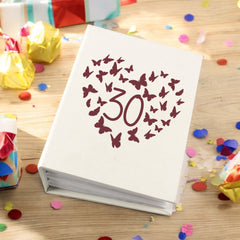 30th Birthday Gift For Her Or Him With Butterflies Photo Album With Sleeves 100 x 6x4 Capacity Personalised Birthday Gift ukgiftstoreonline