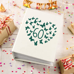 60th Birthday Gift For Her Or Him With Butterflies Photo Album With Sleeves 100 x 6x4 Capacity Personalised Birthday Gift ukgiftstoreonline