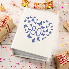 80th Birthday Gift For Her Or Him With Butterflies Photo Album With Sleeves 100 x 6x4 Capacity