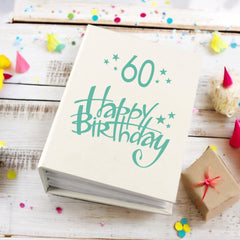 60th Birthday Gift For Her Or Him Photo Album With Sleeves 100 x 6x4 Capacity Personalised Birthday Gift ukgiftstoreonline