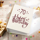 70th Birthday Gift For Her Or Him Photo Album With Sleeves 100 x 6x4 Capacity