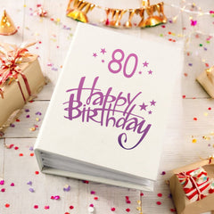 80th Birthday Gift For Her Or Him Photo Album With Sleeves 100 x 6x4 Capacity