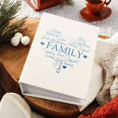 Family Photo Album Gift With Word Heart For 100 x 6x4 Photos With Sleeves Photo Album ukgiftstoreonline