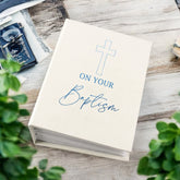 Baptism Gift Photo Album With Cross For 100 x 6x4 Photos With Sleeves