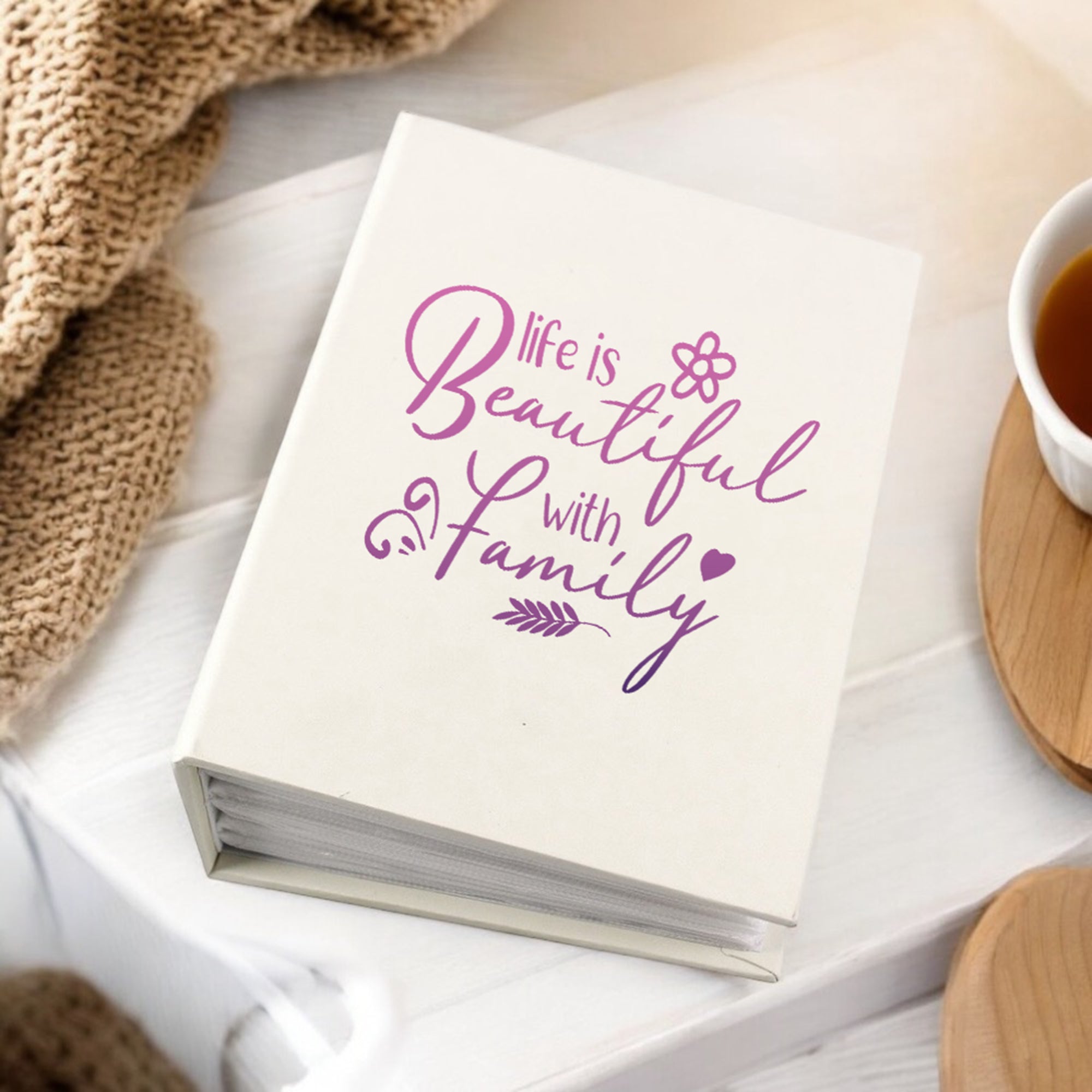 Family Life Is Beautiful Photo Album With Sleeves 100 x 6x4 Capacity Photo Album ukgiftstoreonline