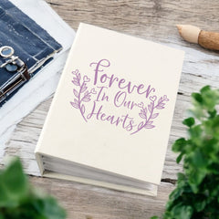 Forever In Our Hearts Memorial Remembrance Photo Album With Sleeves 100 x 6x4 Capacity