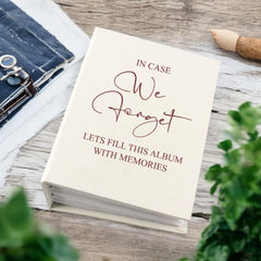 In Case We Forget Memories Gift Photo Album With Sleeves 100 x 6x4 Capacity Photo Album ukgiftstoreonline
