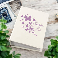 Grandma In Loving Memory Butterfly Design Memorial Remembrance Photo Album With Sleeves 100 x 6x4 Capacity