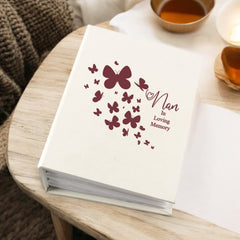 Nan In Loving Memory Butterfly Design Memorial Remembrance Photo Album With Sleeves 100 x 6x4 Capacity