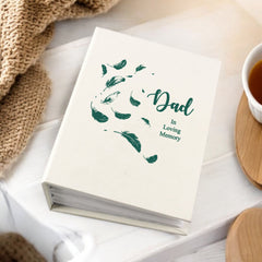 Dad In Loving Memory Feather Memorial Remembrance Photo Album With Sleeves 100 x 6x4 Capacity