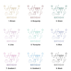 Personalised 13th Birthday Gift For Her Or Him With Present Design Photo Album With Sleeves 100 x 6x4 Capacity