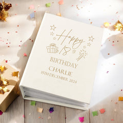 Personalised 18th Birthday Gift For Her Or Him With Present Design Photo Album With Sleeves 100 x 6x4 Capacity