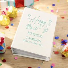 Personalised 21st Birthday Gift For Her Or Him With Present Design Photo Album With Sleeves 100 x 6x4 Capacity