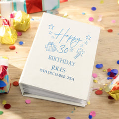 Personalised 30th Birthday Gift For Her Or Him With Present Design Photo Album With Sleeves 100 x 6x4 Capacity Personalised Birthday Gift ukgiftstoreonline