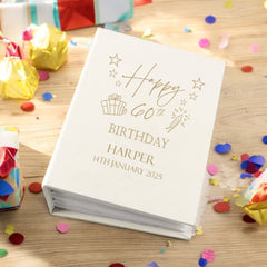 Personalised 60th Birthday Gift For Her Or Him With Present Design Photo Album With Sleeves 100 x 6x4 Capacity Personalised Birthday Gift ukgiftstoreonline