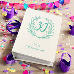 Personalised 30th Birthday Gift For Her Or Him With Laurel Wreath Photo Album With Sleeves 100 x 6x4 Capacity Personalised Birthday Gift ukgiftstoreonline