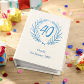 Personalised 40th Birthday Gift For Her Or Him With Laurel Wreath Photo Album With Sleeves 100 x 6x4 Capacity