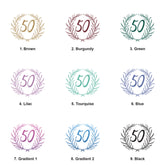 Personalised 50th Birthday Gift For Her Or Him With Laurel Wreath Photo Album With Sleeves 100 x 6x4 Capacit