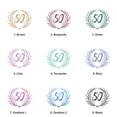 Personalised 50th Birthday Gift For Her Or Him With Laurel Wreath Photo Album With Sleeves 100 x 6x4 Capacit