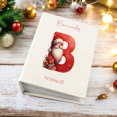 Personalised Christmas Red Lettering Photo Album With Sleeves 100 x 6x4 Capacity Family Baby Couples
