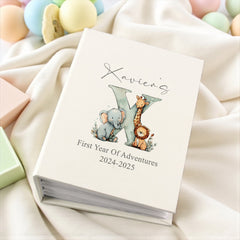 Personalised Baby Photo Album Animals 100 6x4 Photo Album with Sleeves
