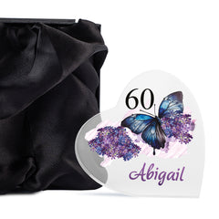 60th Birthday Gift For Her Heart Block In Gift Box
