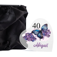 40th Birthday Gift For Her Heart Block In Gift Box