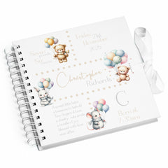 Personalised Baby Record Book Scrapbook Photo album With Cute Animals