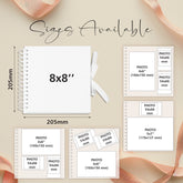 Personalised Wedding Guest book, Scrapbook Photo album Gift With Botanical Design