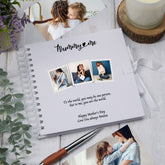 Personalised Any Title White Scrapbook Album Gift With Custom Photos For Dad, Mum, Grandad, Grandma For Any Occasion