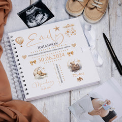 Personalised Baby Scrapbook Photo album With Cute Baby Icons