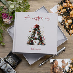 Personalised Christmas Photo Album Family Baby Memories With Decorations