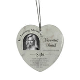 In Loving Memory At Christmas Hanging Ceramic Heart Decoration-Sister Personalised Heart Gifts ukgiftstoreonline